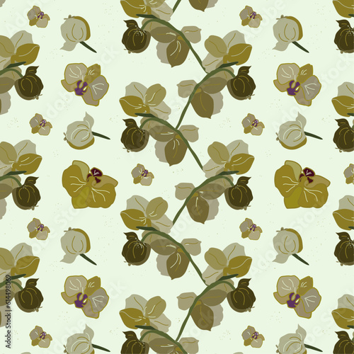 pattern vector digital art abstract flowers floristry rainbow colors contour line