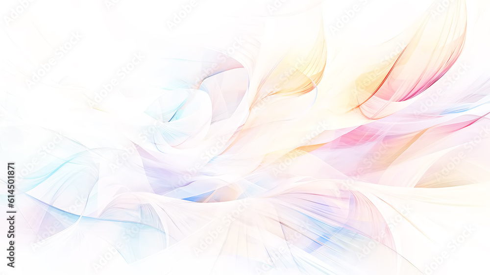 abstract multicolored interlacing lines on a white light background. Generative AI abstract multicolored interlacing lines on a white light background. Generative AI