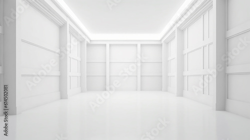 empty white room apartment copy empty space. Generative AI