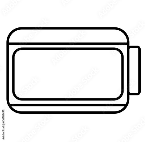 Cute sticky note back to school cartoon outline icon 