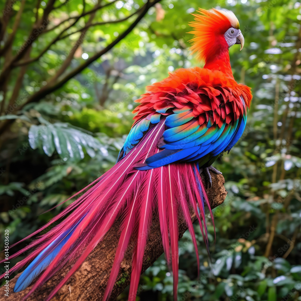 Fototapeta premium red and yellow macaw