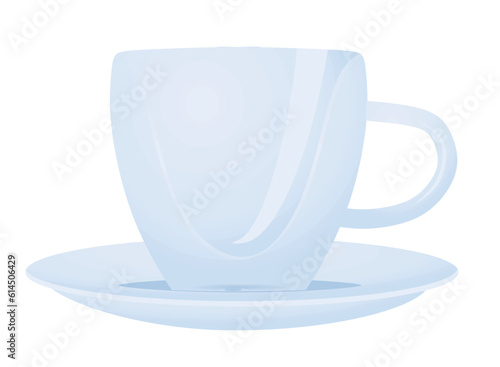 Coffee cup on white background, vector