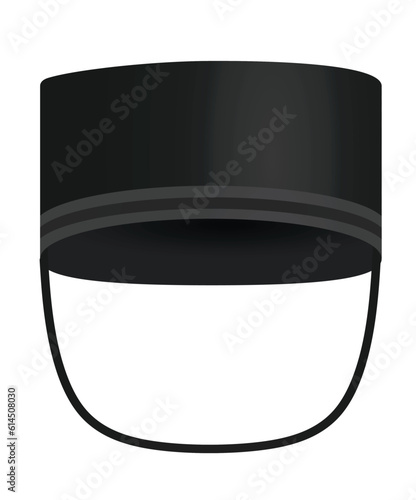 Black bellboy hat. vector illustration