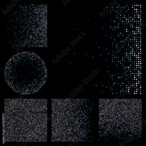 Abstract digital background. Purple, blue, and green color theme backgrounds. Gradient geometric patterns. Awesome vector illustration.