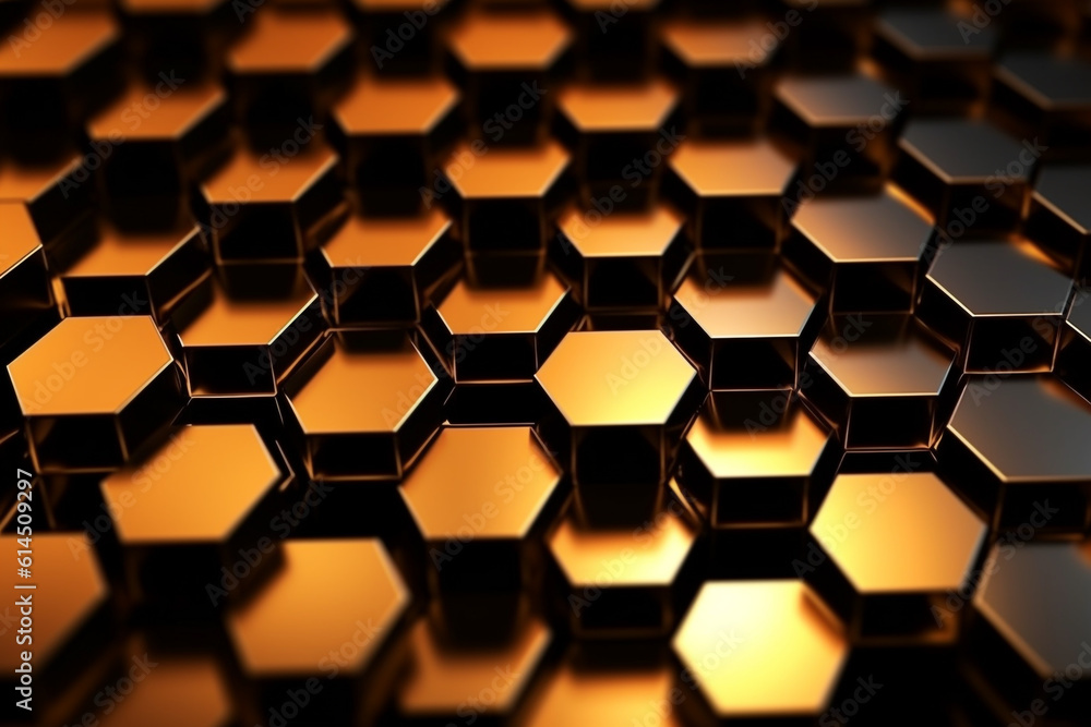 abstract gold background with hexagons abstract gold background with hexagons