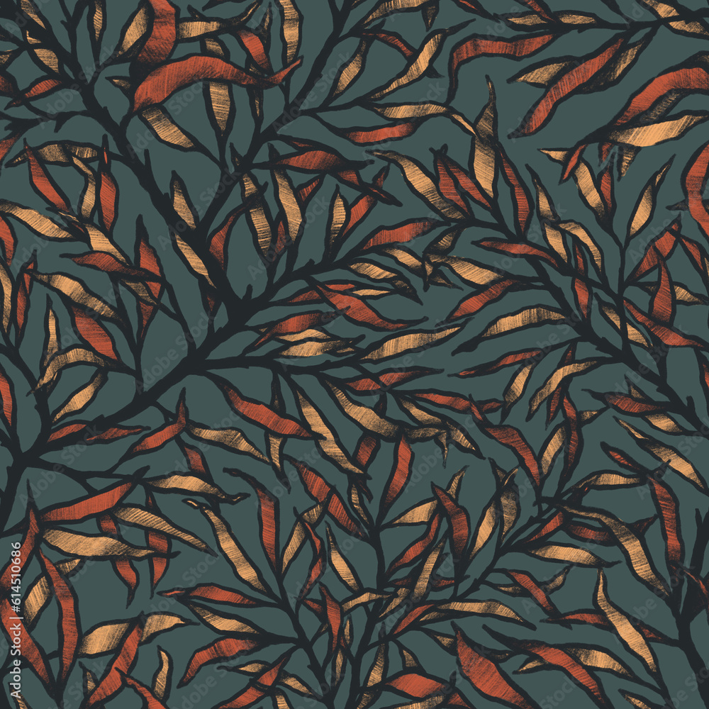 Leaves seamless pattern, Floral pattern, Seamless botanical texture, textile pattern, Leaf design, Tropical design Leaves seamless pattern, Floral pattern, Seamless botanical texture, textile pattern, Leaf design, Tropical design