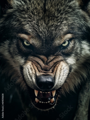 Face Of An Angry Wolf