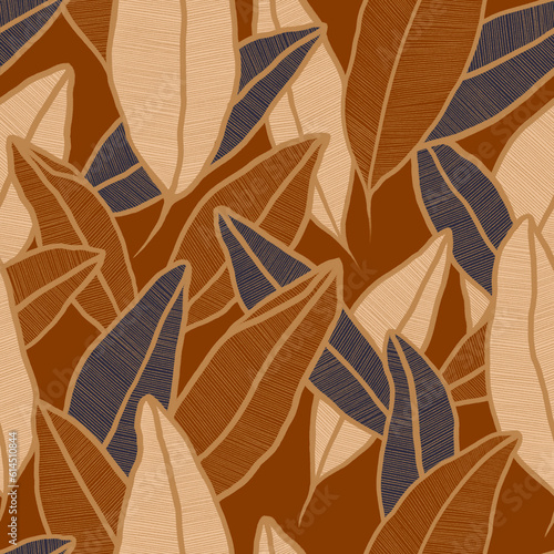 Leaves seamless pattern  Floral pattern  Seamless botanical texture  textile pattern  Leaf design  Tropical design