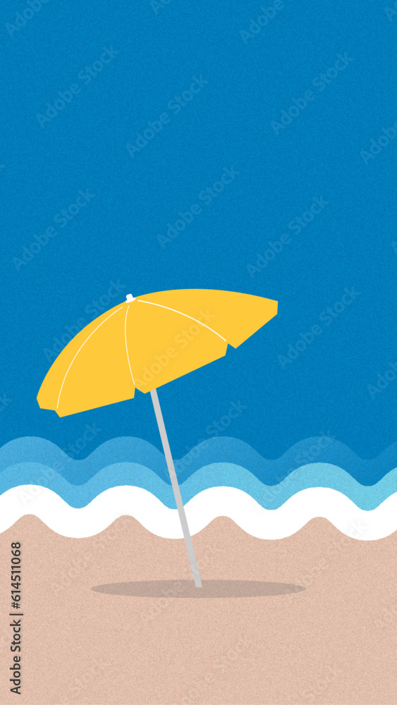 Summer Poster Vector illustration, summer beach vertical