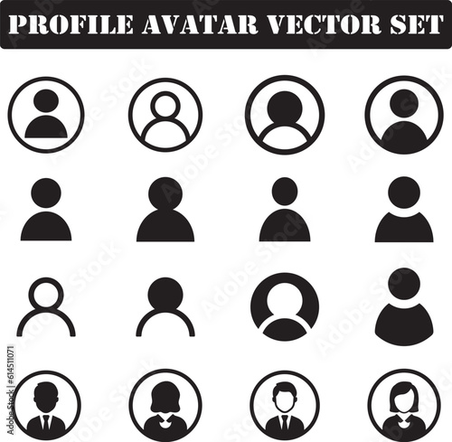 Profile Avatar icons set
