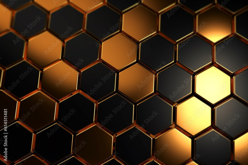 abstract gold background with hexagons abstract gold background with hexagons