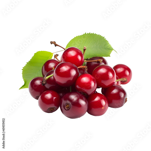 Cherry fruit isolated on transparent background