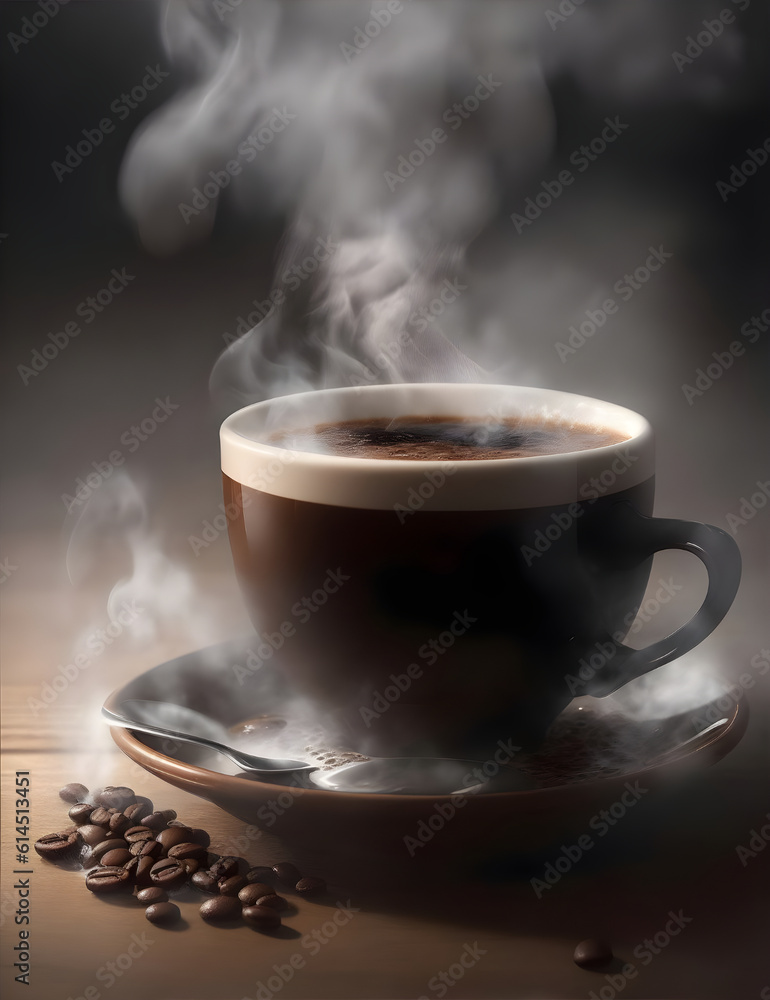 Capture the alluring and sensory experience of a freshly brewed cup of coffee, with aromatic steam gently rising from the surface Capture the alluring and sensory experience of a freshly brewed cup of coffee, with aromatic steam gently rising from the surface