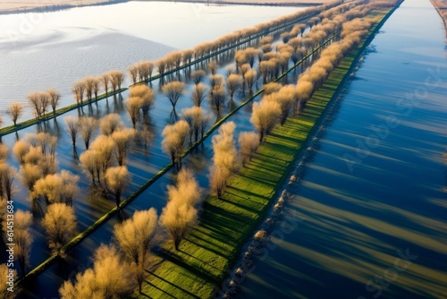fence on the beach. generative ai
