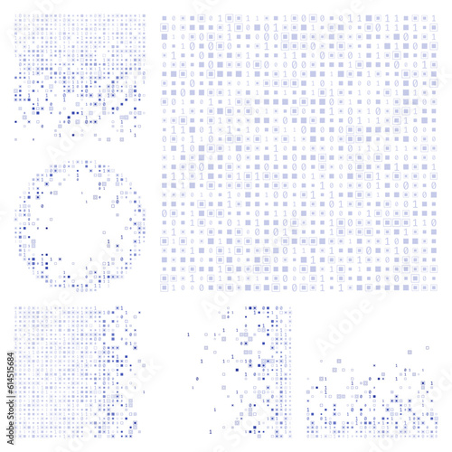 Abstract digital background. Indigo color theme backgrounds. Gradient geometric patterns. Appealing vector illustration.