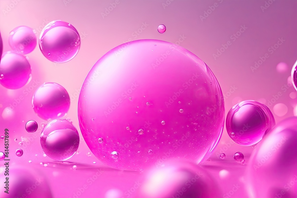 design abstract bubbles on pink background ai generative design abstract bubbles on pink background ai generative