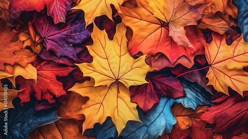 Autumn leaves.Created with Generative AI technology.