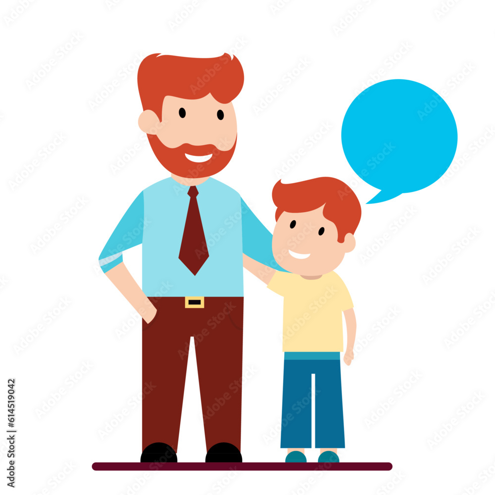 fathers day concept vector illustration, Father and son flat style vector image, Fathers day poster , clip art stock vector image fathers day concept vector illustration, Father and son flat style vector image, Fathers day poster , clip art stock vector image