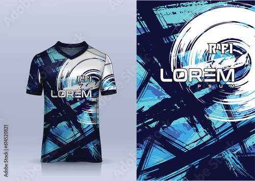 Sports jersey and t-shirt template sports jersey design vector mockup. Sports design for football, racing, gaming jersey. Vector