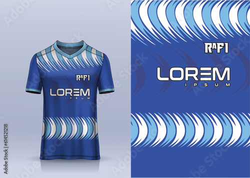 Sports jersey and t-shirt template sports jersey design vector mockup. Sports design for football, racing, gaming jersey. Vector