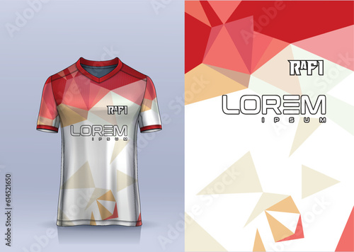 Sports jersey and t-shirt template sports jersey design vector mockup. Sports design for football, racing, gaming jersey. Vector
