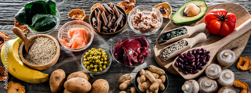 Composition with food products rich in niacin