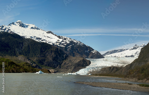 scenic landscape photograph at the Mendenhall Glacier in Juneau Alaska 