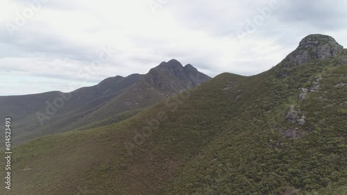 Wallpaper Mural Australian mountain range. Bluff Knoll mountain in Stirling Range National Park. Aerial view from drone 4K. Torontodigital.ca