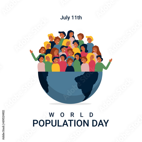 world population day background template