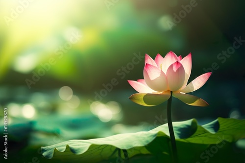 Lotus Flower at the Sunrise. 