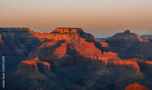 Scenic View of the Grand Canyon  Arizona from the South Rim at Mather Point.