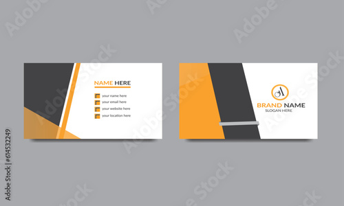 Portrait and landscape elegant, creative and contemporary visiting card, name card and business card pattern.