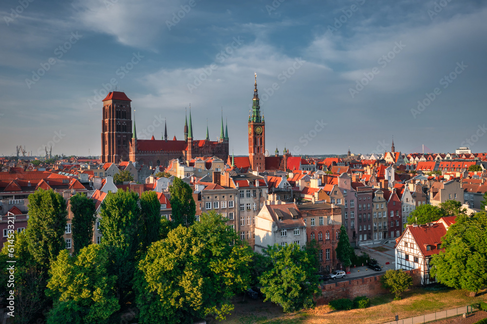 The Main Town of Gdansk at sunny summer day, Poland