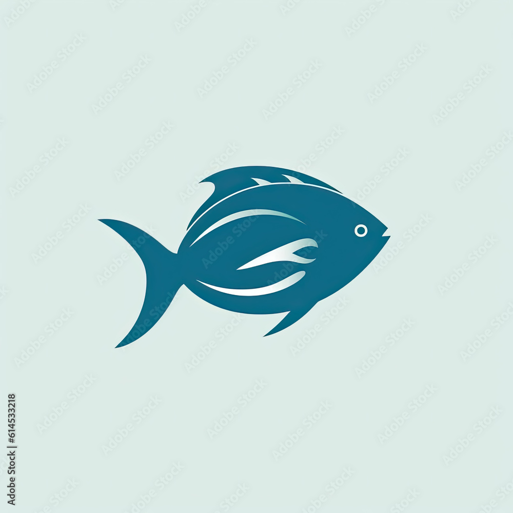 minimalist fish isolated logo generative ai minimalist fish isolated logo generative ai