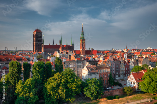 The Main Town of Gdansk at sunny summer day, Poland