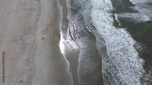 Flying over the waves