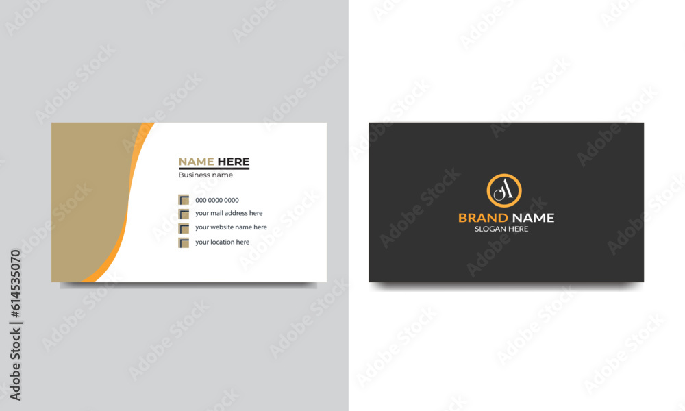 Horizontal and vertical layout, vector illustration visiting card, name card and business card template.