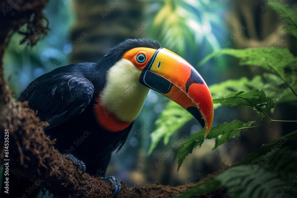 Fototapeta premium Focus on animals intricate details in nature.