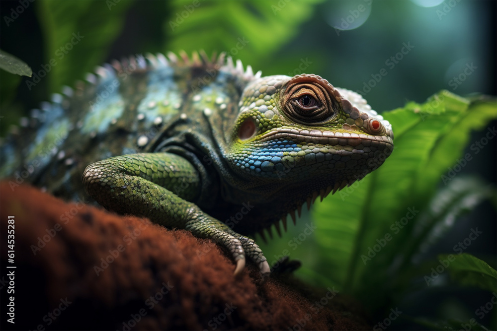 Fototapeta premium Focus on animals intricate details in nature.