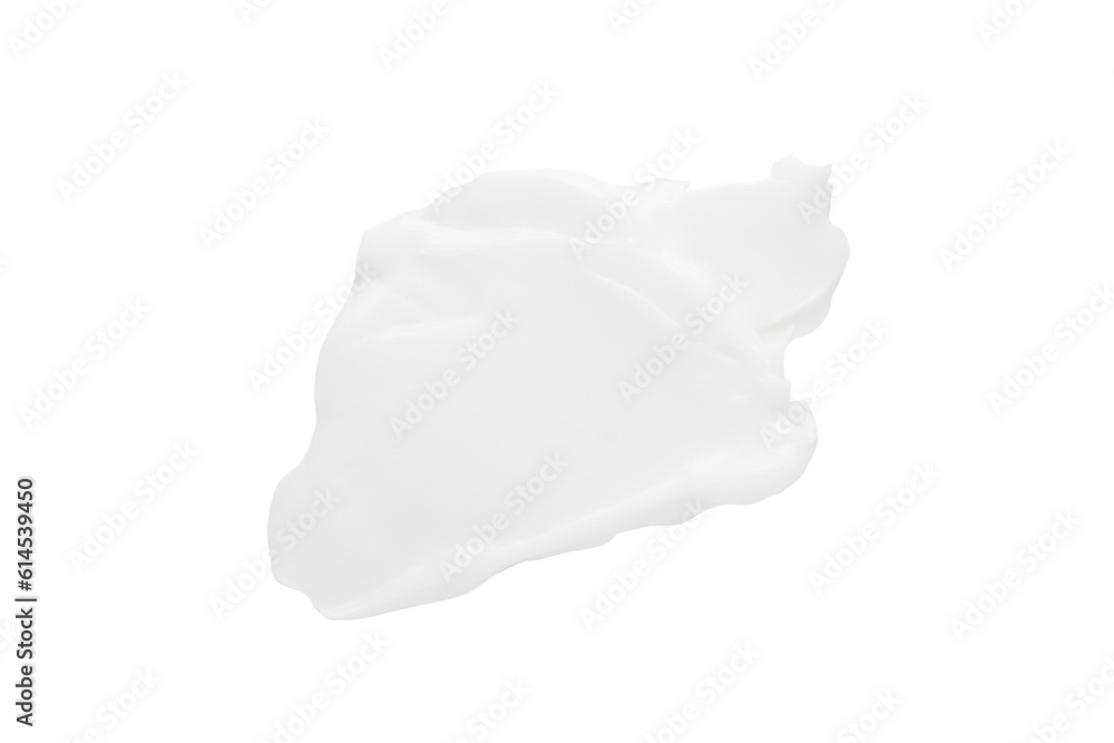 A smear of white cream on a white background.7 A smear of white cream on a white background.7