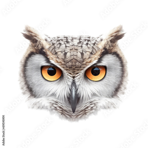 owl eyes isolated on a transparent background, generative ai