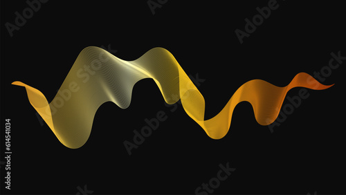 Abstract backdrop with luxury golden waves