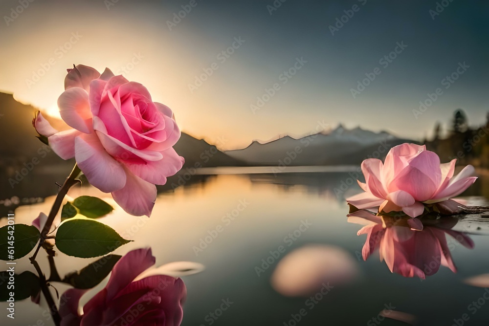 pink lotus flower generative in ai technology pink lotus flower generative in ai technology