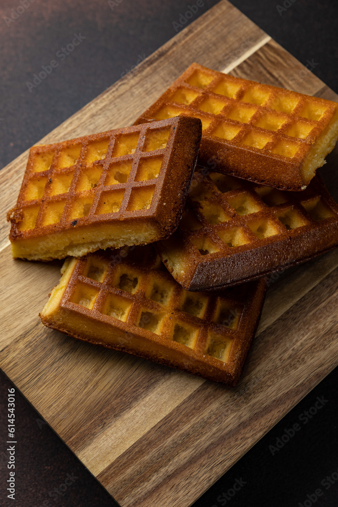 Delicious cookies on a wooden board. Close up Delicious cookies on a wooden board. Close up