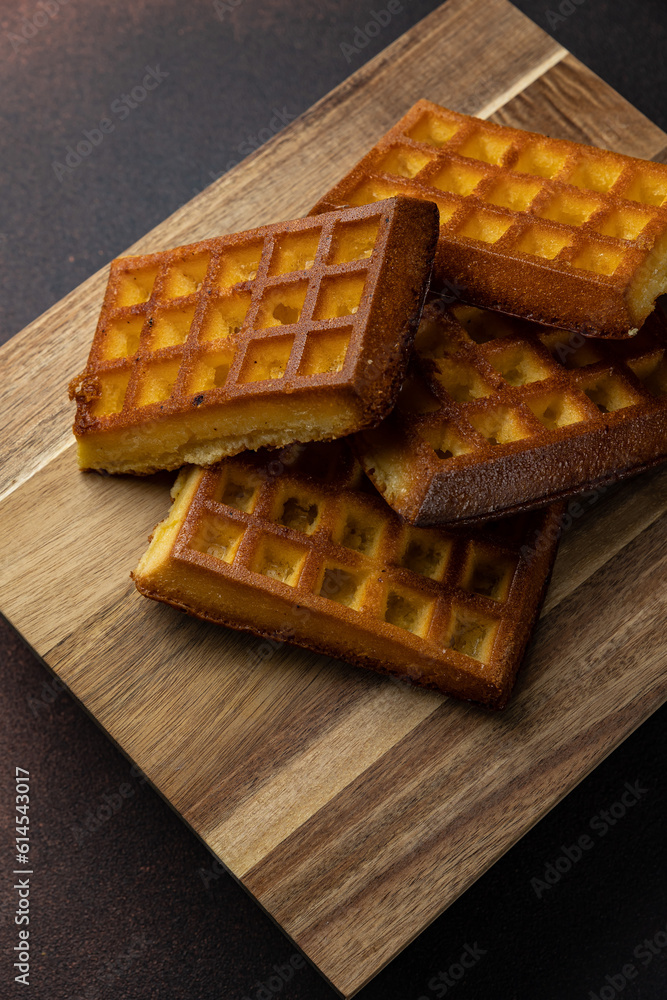 Delicious cookies on a wooden board. Close up Delicious cookies on a wooden board. Close up
