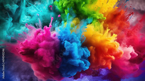colorful wallpaper artwork of colors explosion  ai generated image
