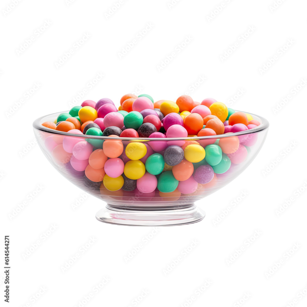 candy bowl isolated on a transparent background, generative ai candy bowl isolated on a transparent background, generative ai