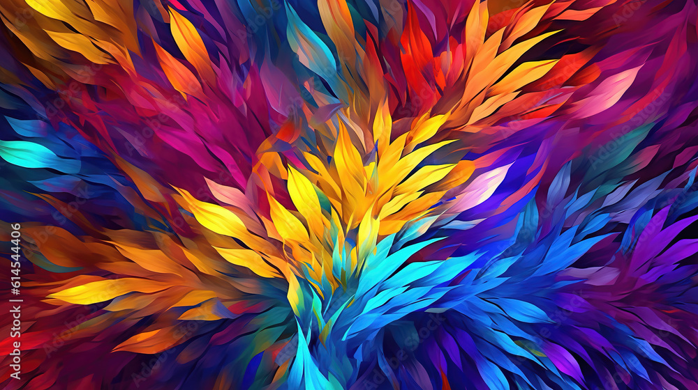 modern cool colrful feathers wallpaper, ai generated image modern cool colrful feathers wallpaper, ai generated image