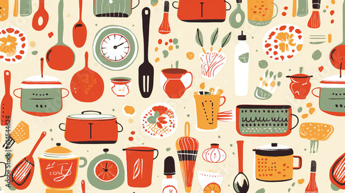 a vintage inspired kitchen stuff poster  ai generated image
