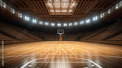 textured basketball court game field - center, midfield. generative ai. © Igor Link